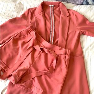 Pink Short and Blazer Set
